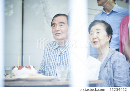 Three generations family celebration 35234432