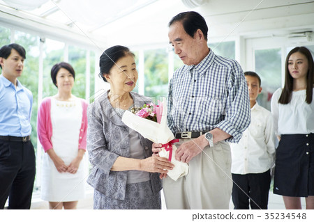 Three generations family celebration 35234548