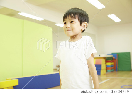 Gymnastics classroom children instruction portrait Gymnastics classroom children instruction portrait 35234729