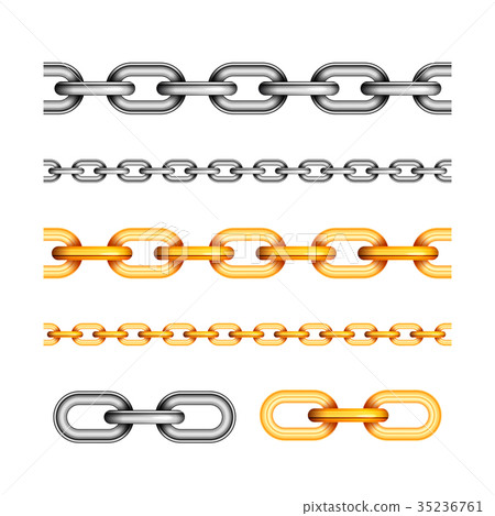 Set of different seamless chains on white Set of different seamless chains on white 35236761