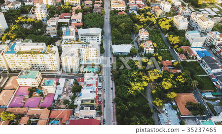 Aerial landscape view of Pattaya city in Thaland 35237465