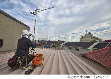 工匠天線新的建築工作工作場面 35237584