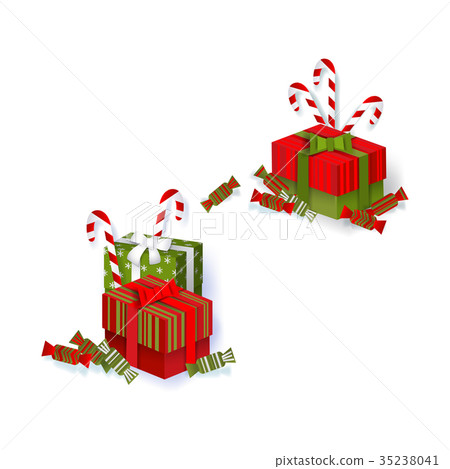 vector flat winter holiday symbols objects set 35238041