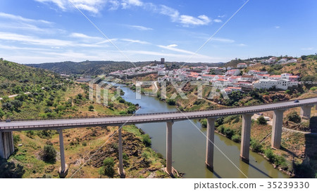 Mertola historical village with a fortress, video 35239330