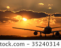 Sunset at Kumamoto Airport 35240314