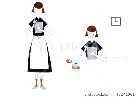 Housework conveniently with a tablet Housework conveniently with a tablet 35241901