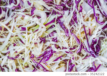 Chopped cabbage background 35242122