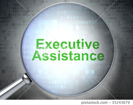 Finance concept: Executive Assistance with optical Finance concept: Executive Assistance with optical 35243679