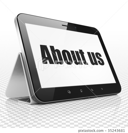 Business concept: Tablet Computer with About us on Business concept: Tablet Computer with About us on 35243681