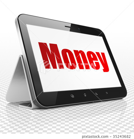 Finance concept: Tablet Computer with Money on 35243682