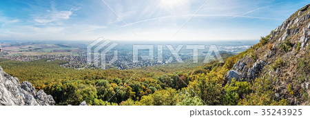 Panoramic view of the Nitra city from Zobor hill Panoramic view of the Nitra city from Zobor hill 35243925