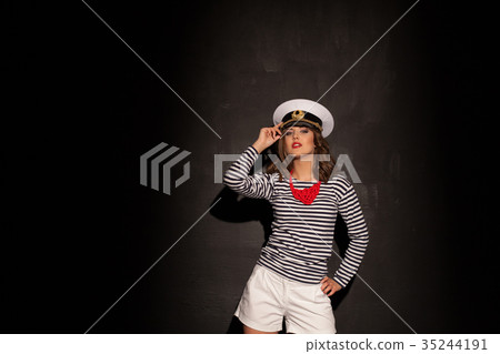 a girl in a cap style fashion pinup a girl in a cap style fashion pinup 35244191