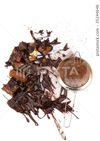 Pile of broken chocolate Pile of broken chocolate 35244646