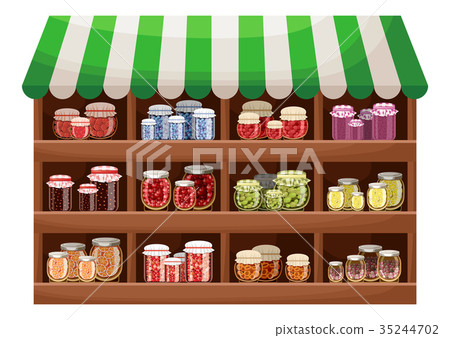 Farmer shop of berry jam Farmer shop of berry jam 35244702