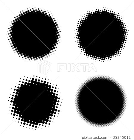 Set of Halftone Abstract Object. EPS 10 vector 35245011