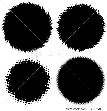 Set of Halftone Abstract Object. EPS 10 vector 35245019