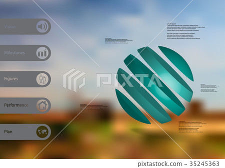 3D illustration infographic template with ball 3D illustration infographic template with ball 35245363