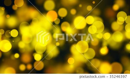 Abstract gold bokeh with black background Abstract gold bokeh with black background 35246397