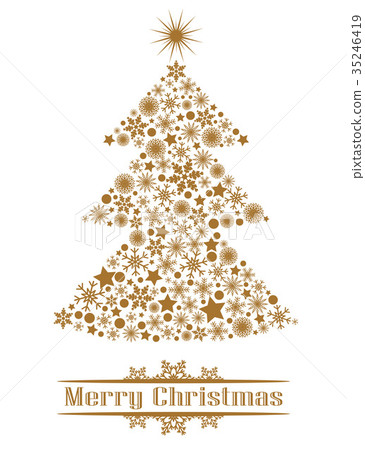 Golden Christmas Tree Golden Christmas Tree 35246419