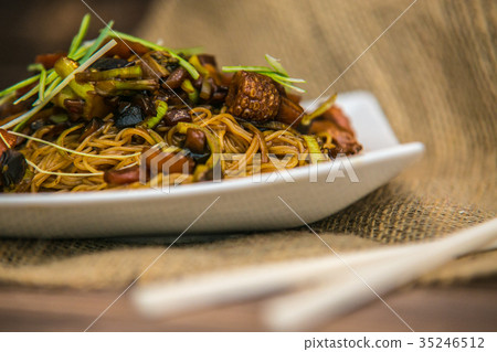 Detail on special designe for food on plate 35246512