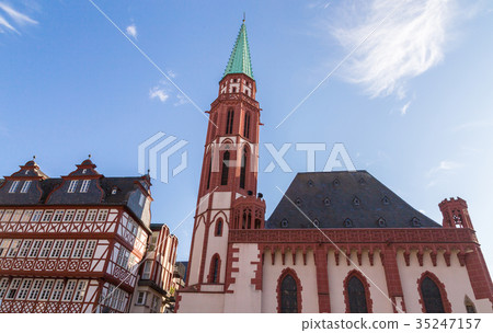 Old Nikolaikirche at the Roemerberg in Frankfurt Old Nikolaikirche at the Roemerberg in Frankfurt 35247157