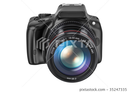 Digital single-lens reflex camera, 3D rendering 35247335