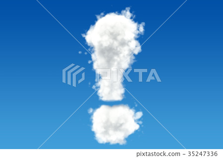 exclamation mark from clouds in the sky 35247336