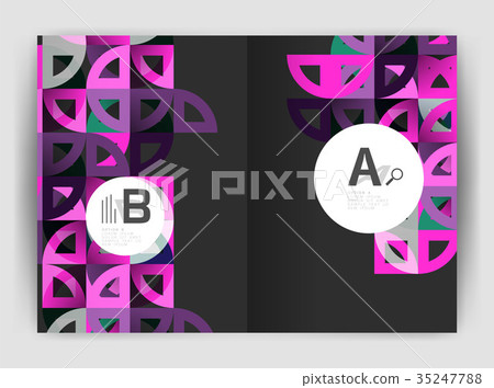 Circle vector abstract backgrounds, annual report 35247788