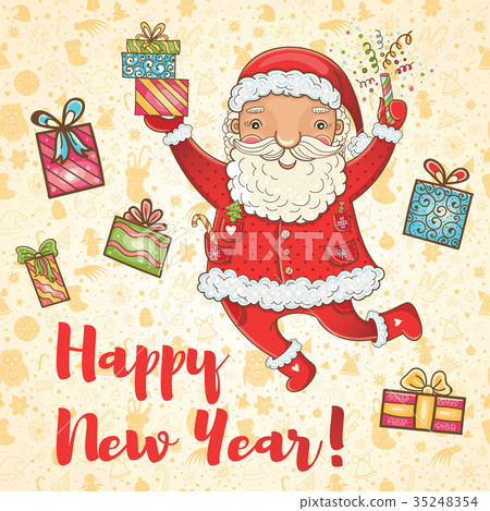 Vector illustration of Santa Claus with gifts Vector illustration of Santa Claus with gifts 35248354