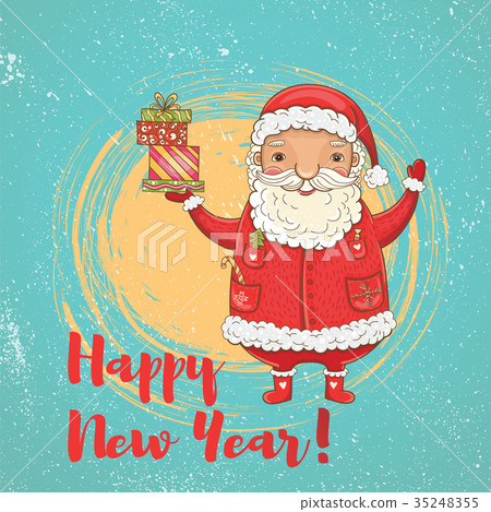 Vector illustration of Santa Claus with gifts Vector illustration of Santa Claus with gifts 35248355
