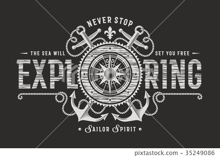 Never Stop Exploring Typography On Black 35249086