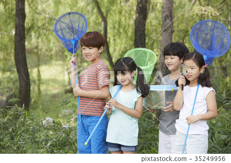 Children, field trips, insect collection 35249956