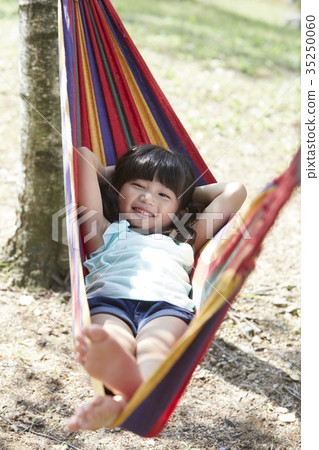 孩子，吊床，休息 35250060