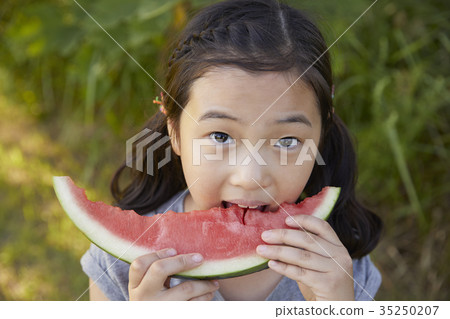 孩子,西瓜,吃 孩子,西瓜,吃 35250207