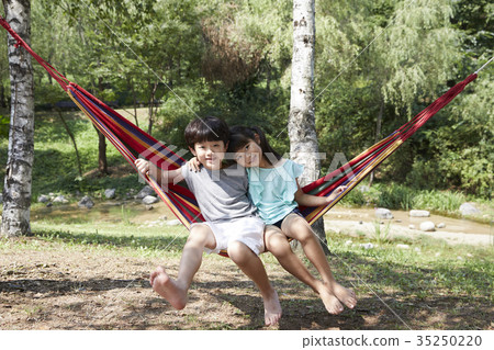 Children, hammock, break 35250220