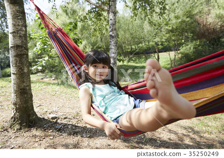 Children, hammock, break Children, hammock, break 35250249