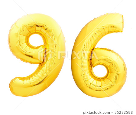 Golden number 96 ninety six made of inflatable 35252598