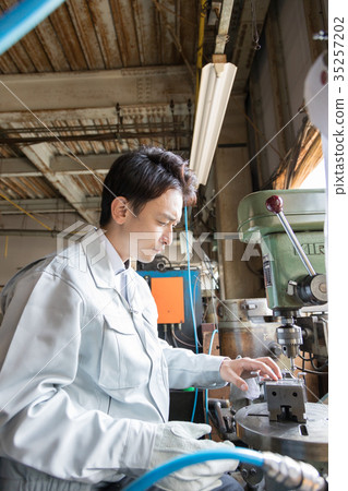 Factory People Working Drills Factory People Working Drills 35257202
