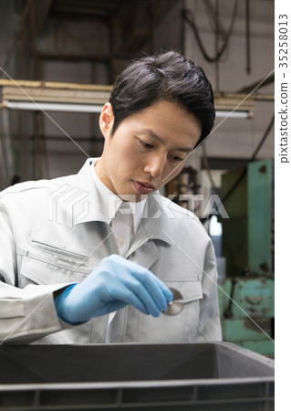 Factory People Work Factory People Work 35258013