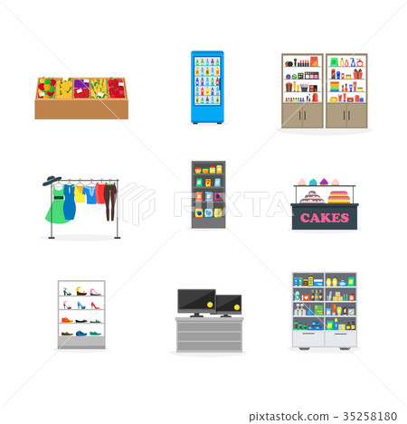 Cartoon Shopping on Store. Vector - Stock Illustration [35258180] - PIXTA