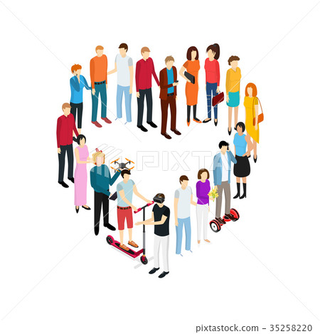 People Set Man and Woman Isometric View. Vector - Stock Illustration ...