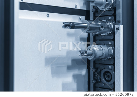 The CNC milling cutter in the magazine The CNC milling cutter in the magazine 35260972