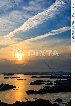 Kujukushima sunset from Ishidake Observatory 35262312