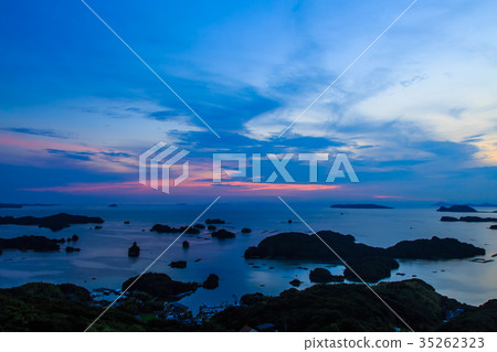 Kujukushima sunset from Ishidake Observatory 35262323