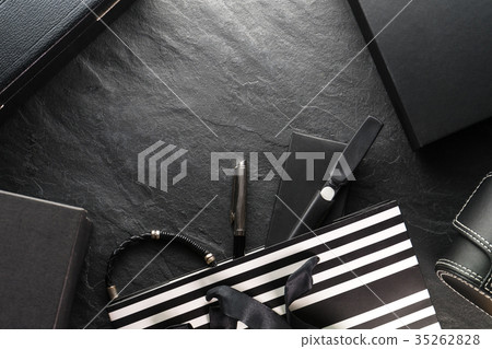 Frame from the package with a black bow and with Frame from the package with a black bow and with 35262828