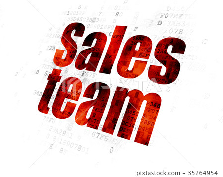 Marketing concept: Sales Team on Digital Marketing concept: Sales Team on Digital 35264954
