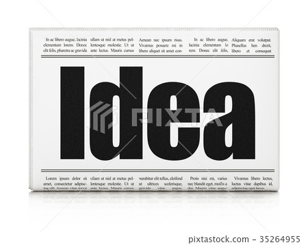 Advertising concept: newspaper headline Idea Advertising concept: newspaper headline Idea 35264955