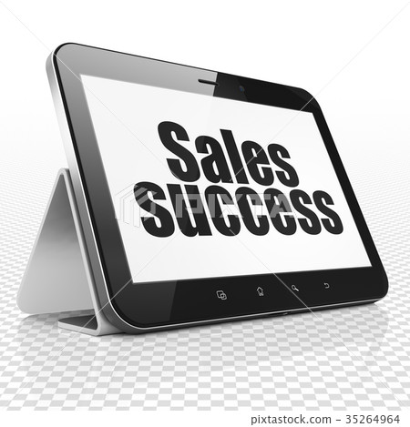 Marketing concept: Tablet Computer with Sales Marketing concept: Tablet Computer with Sales 35264964