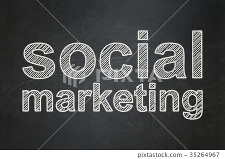 Marketing concept: Social Marketing on chalkboard Marketing concept: Social Marketing on chalkboard 35264967
