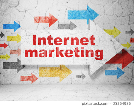Marketing concept: arrow with Internet Marketing Marketing concept: arrow with Internet Marketing 35264986